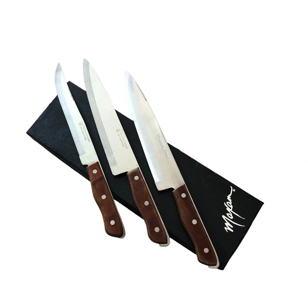 Maxam Precision Hollow Ground Fine Stainless Steel Knives
